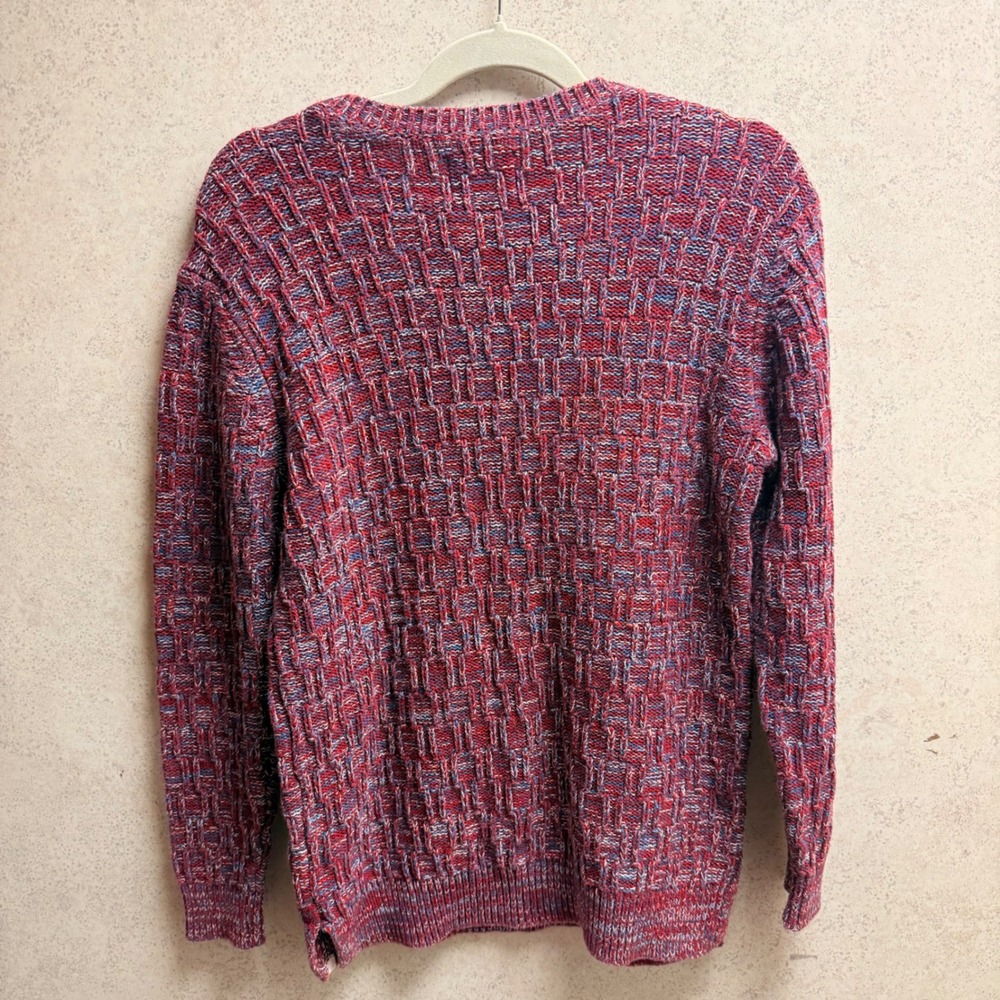 On The Byas S Womens Red Blue‎ Cotton Indie Earthy Grunge  Sweater